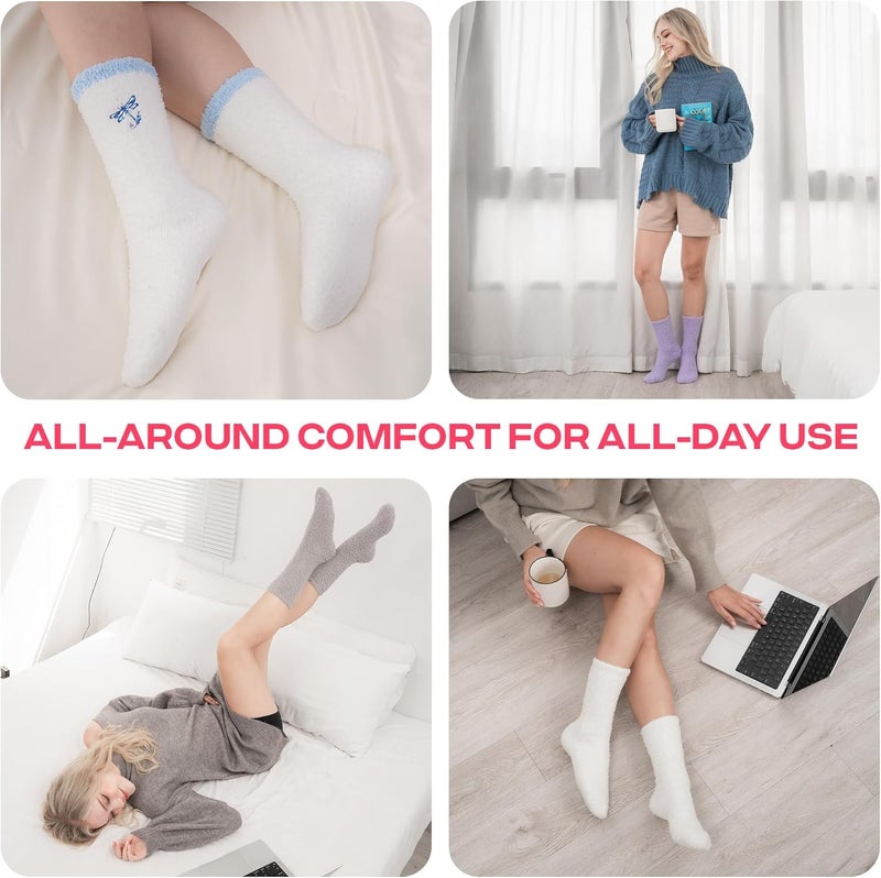 CoolMate Store GLOBAL Fuzzy Socks for Women Valetines Gift Box, Cozy, Soft, Stocking Stuffers, Comfy Cloud-Like Socks for Spa,Home - Image 3
